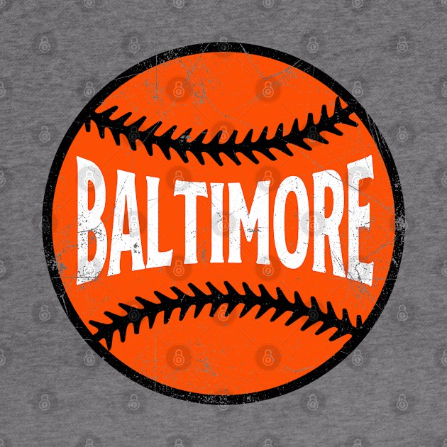 Baltimore Retro Baseball - White by KFig21